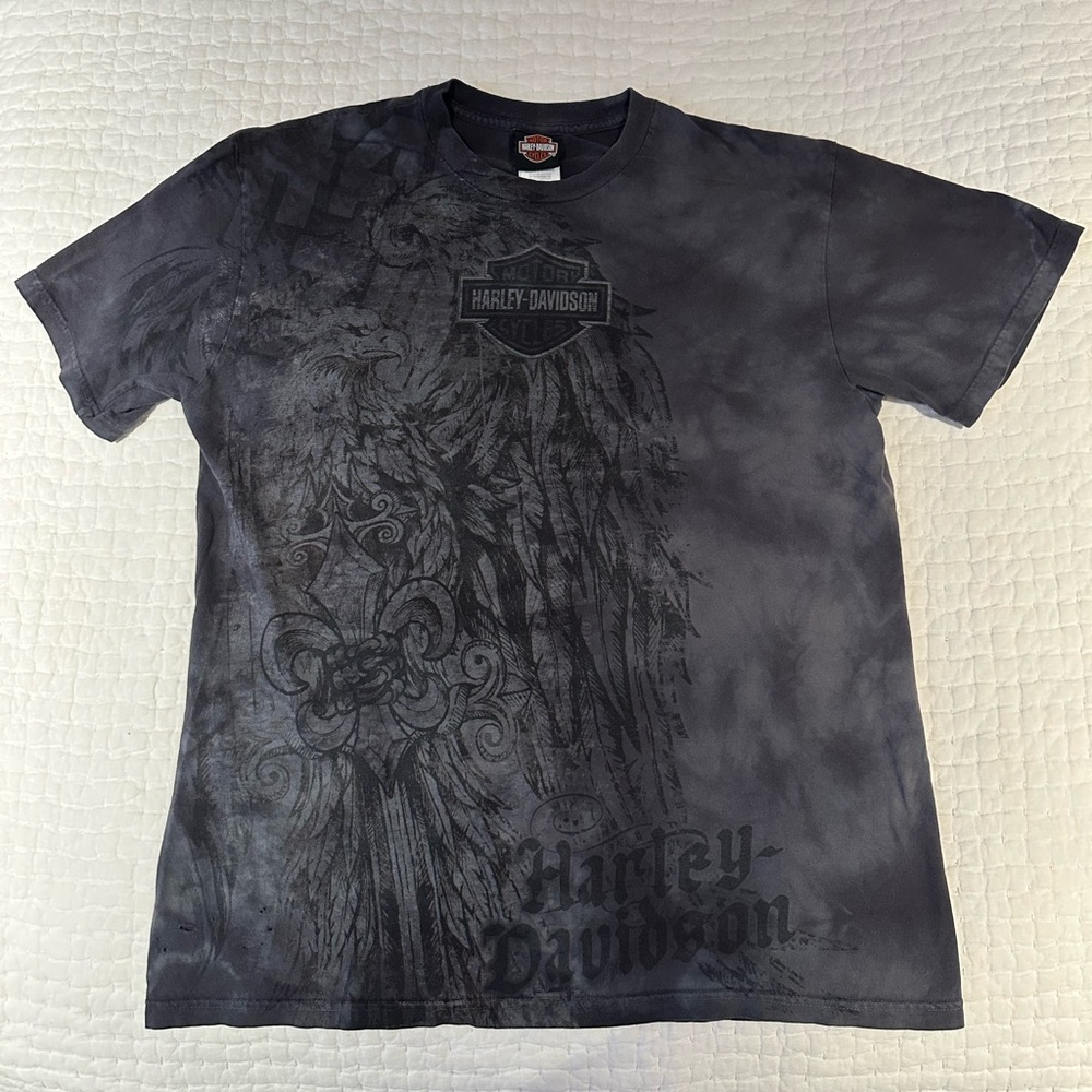 Harley-Davidson Black Short Sleeve Tee with Vintage Graphic